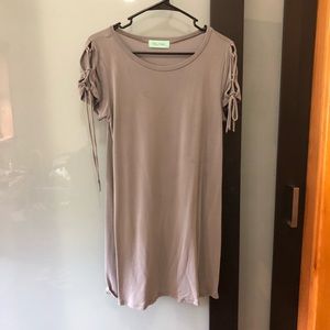 Lace up T-shirt dress